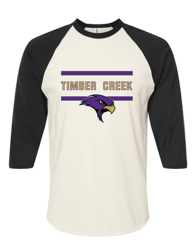 Timber Creek Falcons Mascot #4 Men's Baseball T-Shirt