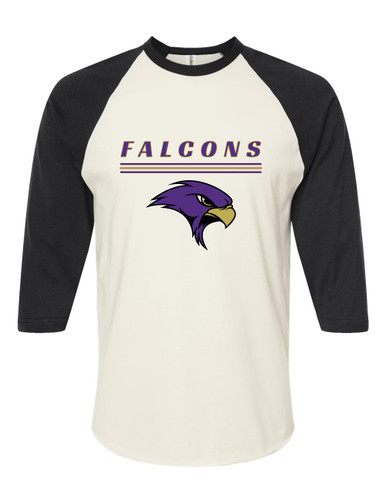 Timber Creek Falcons Mascot #8 Men's Baseball T-Shirt