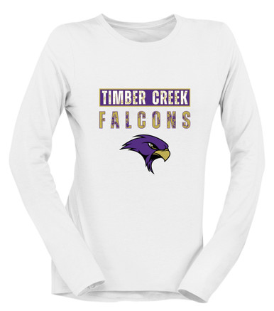 Timber Creek Falcons Mascot #9 Women's Premium LS T-Shirt