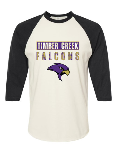 Timber Creek Falcons Mascot #9 Women's Baseball T-Shirt