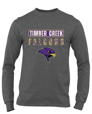 Timber Creek Falcons Mascot #9 Men's LS T-Shirt