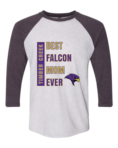 Timber Creek Falcons Best Falcon Mom Women's Baseball T-Shirt