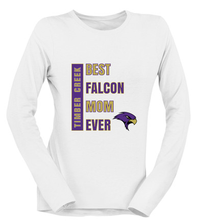 Timber Creek Falcons Best Falcon Mom Women's LS T-Shirt
