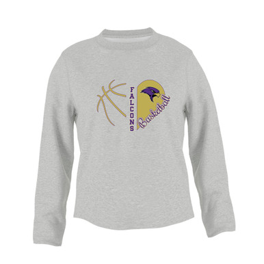 Timber Creek Falcons Heart Basketball Women's Sweatshirt