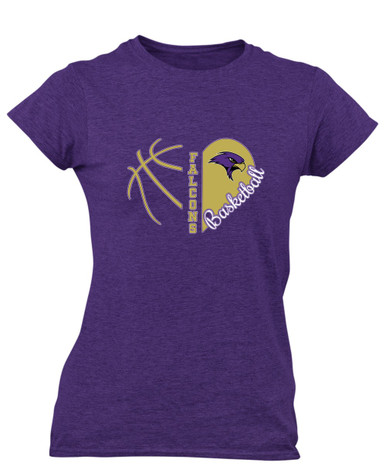 Timber Creek Falcons Heart Basketball Women's Premium SS T-Shirt