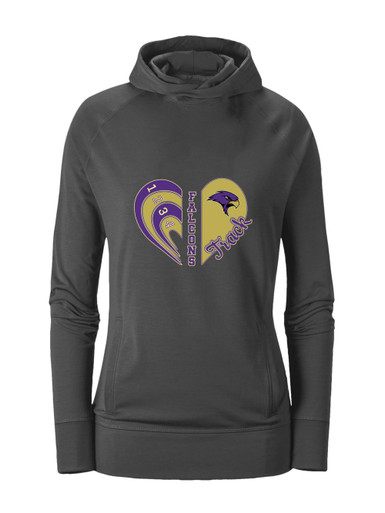 Timber Creek Falcons Heart Track Women's Hoodie
