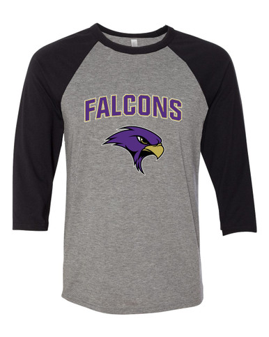 Timber Creek Falcons Mascot #6 Women's Baseball T-Shirt