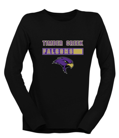 Timber Creek Falcons Mascot #7 Women's Premium LS T-Shirt
