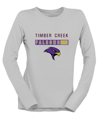Timber Creek Falcons Mascot #7 Women's LS T-Shirt