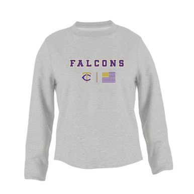 Timber Creek Falcons TC Script Team Colors Flag Women's Sweatshirt