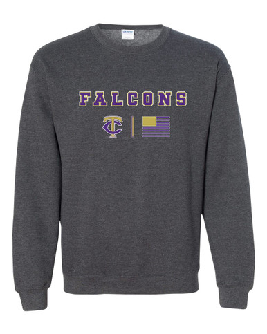 Timber Creek Falcons TC Script Team Colors Flag Men's Sweatshirt