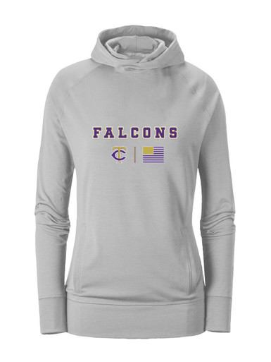 Timber Creek Falcons TC Script Team Colors Flag Women's Hoodie
