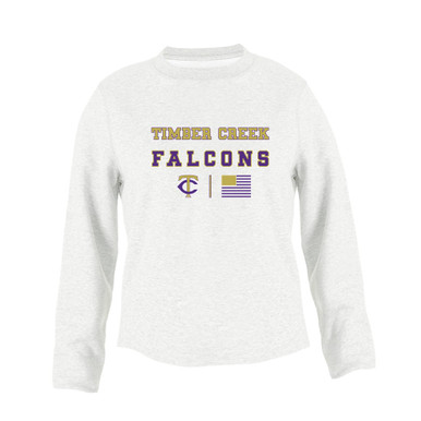 Timber Creek Falcons TC Script Spirit Flag Women's Sweatshirt