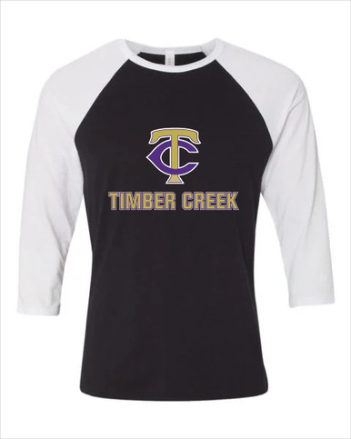 Timber Creek Falcons TC Script Mascot #2 Men's Baseball T-Shirt