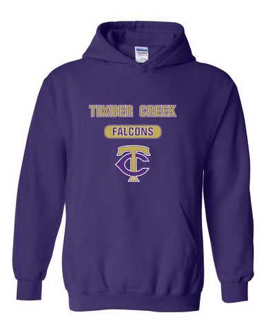 Timber Creek Falcons TC Script Mascot #3 Men's Hoodie