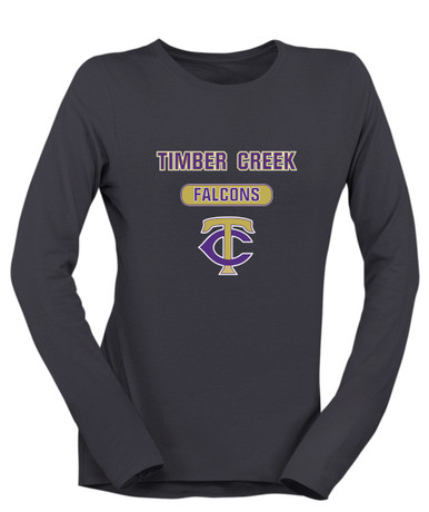 Timber Creek Falcons TC Script Mascot #3 Women's LS T-Shirt