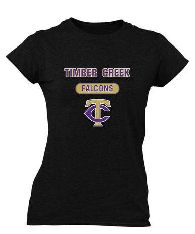 Timber Creek Falcons TC Script Mascot #3 Women's SS T-Shirt