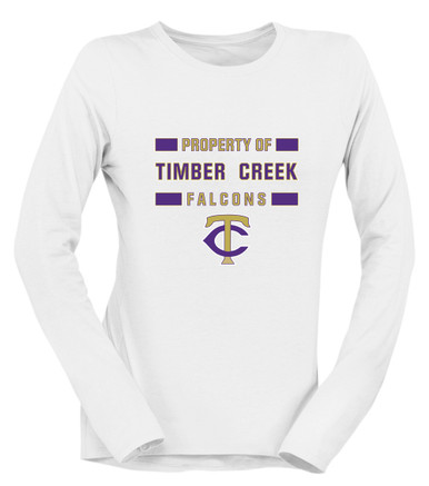 Timber Creek Falcons TC Script Property Of Women's Premium LS T-Shirt