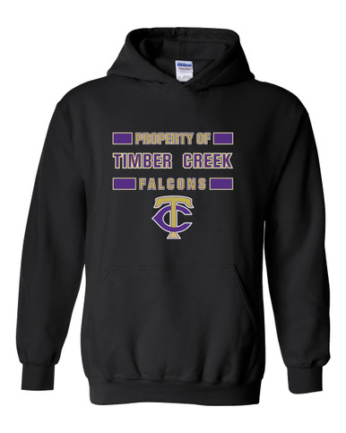 Timber Creek Falcons TC Script Property Of Men's Hoodie