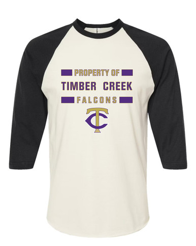 Timber Creek Falcons TC Script Property Of Women's Baseball T-Shirt