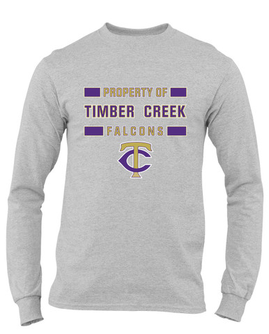 Timber Creek Falcons TC Script Property Of Men's Premium LS T-Shirt