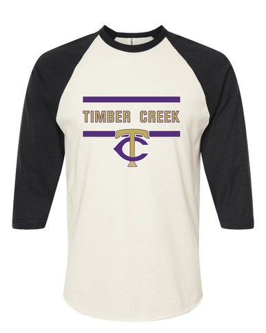 Timber Creek Falcons TC Script Mascot #4 Men's Baseball T-Shirt
