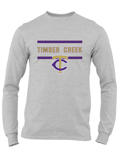 Timber Creek Falcons TC Script Mascot #4 Men's LS T-Shirt
