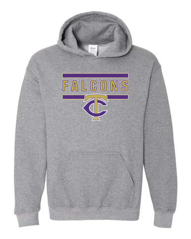 Timber Creek Falcons TC Script Mascot #5 Men's Hoodie