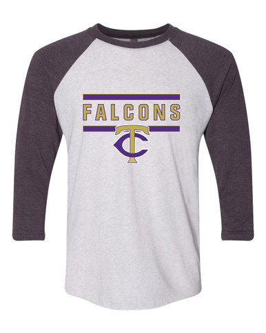 Timber Creek Falcons TC Script Mascot #5 Women's Baseball T-Shirt