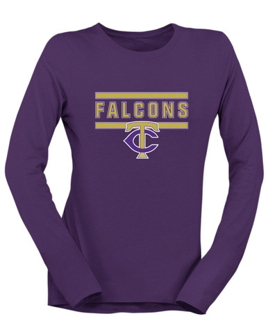 Timber Creek Falcons TC Script Mascot #5 Women's LS T-Shirt