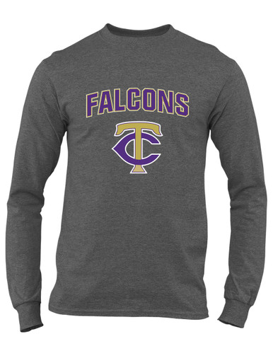 Timber Creek Falcons TC Script Mascot #6 Men's Premium LS T-Shirt