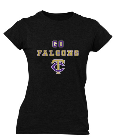 Timber Creek Falcons TC Script Go Team Women's Premium SS T-Shirt