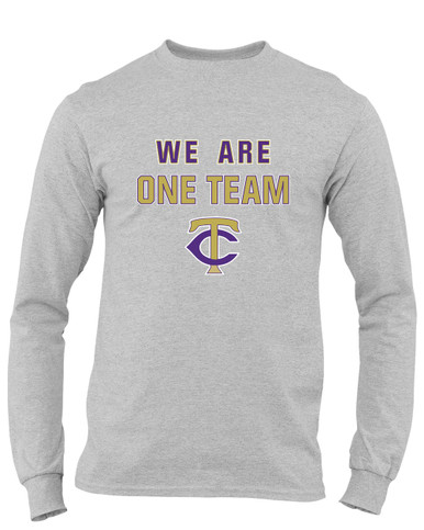 Timber Creek Falcons TC Script We Are One Team Men's LS T-Shirt
