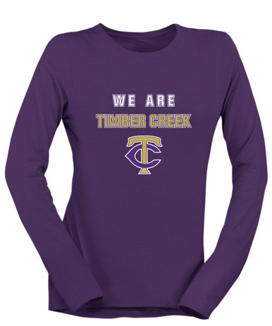 Timber Creek Falcons TC Script We Are Women's LS T-Shirt