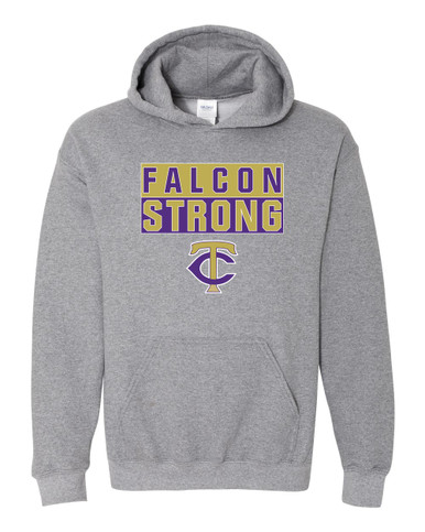 Timber Creek Falcons TC Script Strong #1 Men's Hoodie