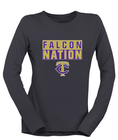 Timber Creek Falcons TC Script Nation #1 Women's LS T-Shirt