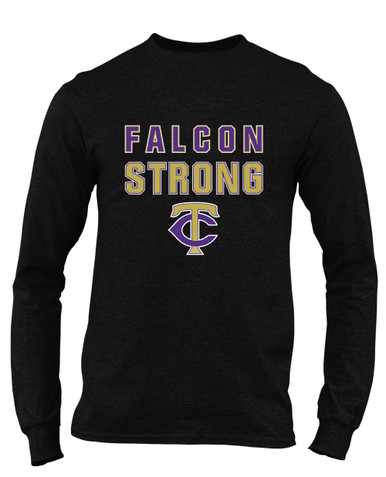 Timber Creek Falcons TC Script Strong #2 Men's Premium LS T-Shirt