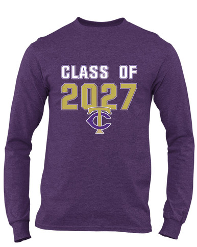 Timber Creek Falcons TC Script Class of 2027 Men's LS T-Shirt