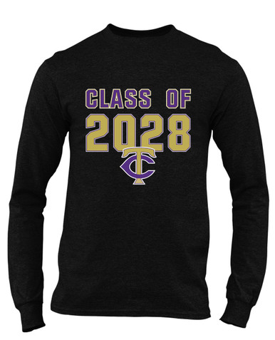 Timber Creek Falcons TC Script Class of 2028 Men's Premium LS T-Shirt