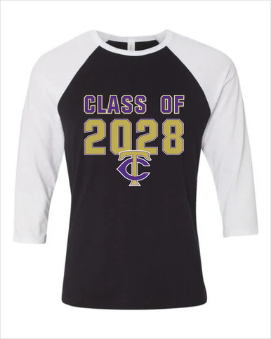 Timber Creek Falcons TC Script Class of 2028 Men's Baseball T-Shirt