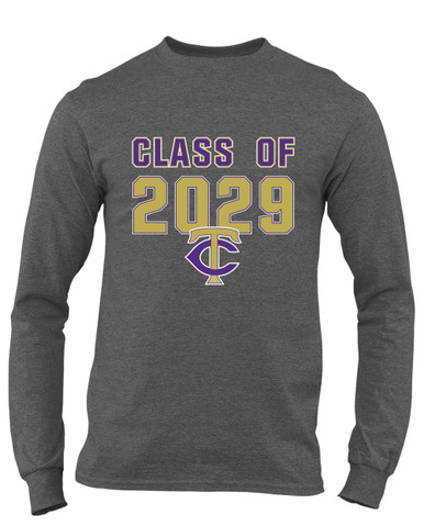 Timber Creek Falcons TC Script Class of 2029 Men's Premium LS T-Shirt