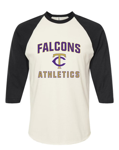 Timber Creek Falcons TC Script Athletics Men's Baseball T-Shirt