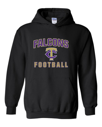 Timber Creek Falcons TC Script Football #1 Men's Hoodie