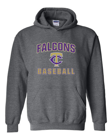 Timber Creek Falcons TC Script Baseball #1 Men's Hoodie