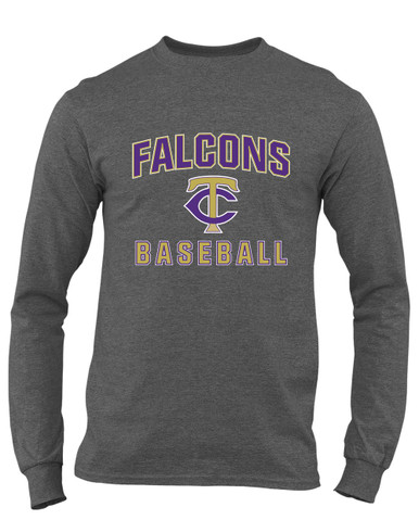 Timber Creek Falcons TC Script Baseball #1 Men's Premium LS T-Shirt