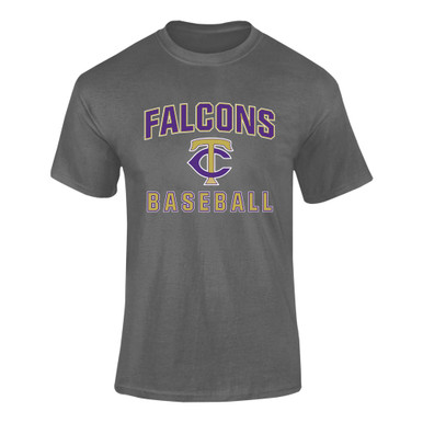 Timber Creek Falcons TC Script Baseball #1 Men's Premium SS T-Shirt