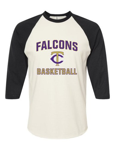 Timber Creek Falcons TC Script Basketball #1 Men's Baseball T-Shirt