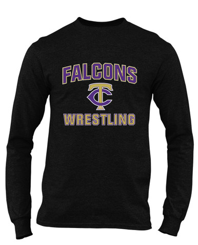 Timber Creek Falcons TC Script Wrestling Men's Premium LS T-Shirt