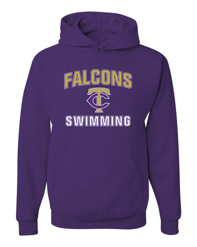 Timber Creek Falcons TC Script Swimming Men's Premium Hoodie