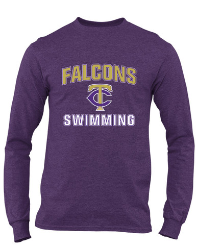 Timber Creek Falcons TC Script Swimming Men's LS T-Shirt